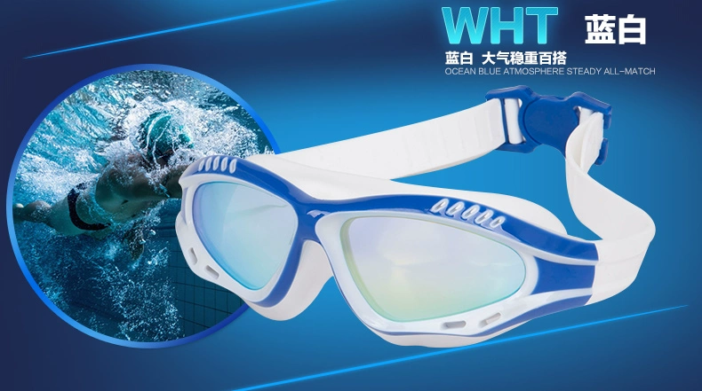 Kính râm Li Ning mạ phim hộp lớn HD chống nước chống sương mù kính bơi unisex kính thoải mái - Goggles