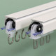 Thickened silent curtain track slide pulley aluminium alloy top-mounted side-mounted guide rail hook-type slide single and double straight rail