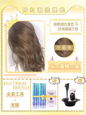 Cold Gold tea color hair dye their own hair at home pure cream female foam plant 2021 popular color White