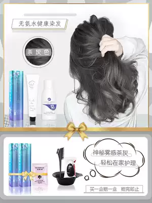 Black tea gray hair dye 2021 popular color whitening Self-dyeing bubble foam plant pure cream female male