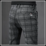 Осенние трендовые повседневные брюки, мужские универсальные шерстяные штаны