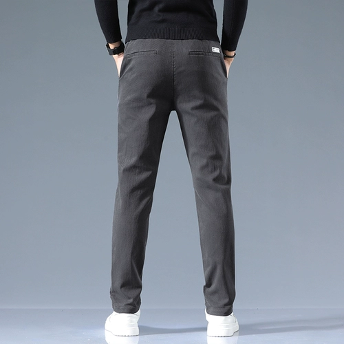 Трендовые эластичные тонкие приталенные летние штаны для отдыха, износостойкие джинсовые джинсы, свободный прямой крой