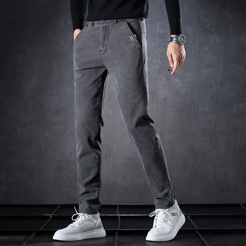 Демисезонные трендовые джинсы, утепленные повседневные брюки, штаны, оверсайз, свободный прямой крой