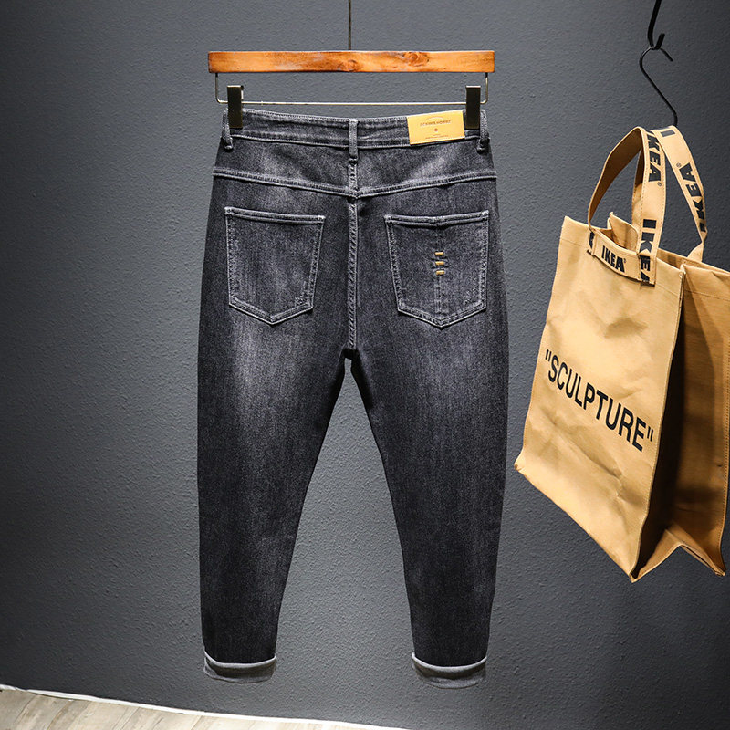 2023 Summer elastic loose jeans men in spring and autumn, casual men's clothing wash long pants