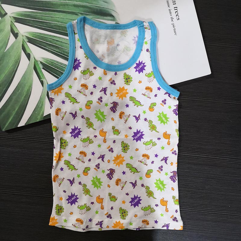 Nhật Bản nhân dân tệ đơn mùa hè childrens bông nhiều màu dễ thương vest 80-95 bãi chọn 3.