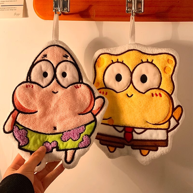 Cute Hanging Hand Towel, Super Absorbent Towel, Thickened Bathroom Handkerchief, Children's Kitchen Rag Cute Hanging Hand Towel, Super Absorbent Towel, Thickened Bathroom Handkerchief, Children's Kitchen Rag