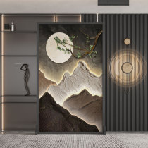 Screen partition living room mobile modern home office new Chinese style blocking solid wood door home seat screen to door