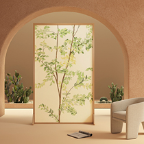 Screen partition living room mobile modern European-style porch entrance office to block the entrance solid wood fortune tree seat screen