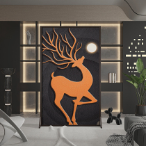 Screen partition living room modern light luxury mobile occlusion office entry door bathroom baffle solid wood seat screen