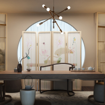  Modern minimalist screen partition living room folding mobile occlusion home bedroom Chinese style entrance light luxury door folding screen