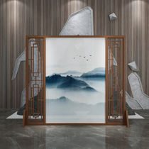  New Chinese partition screen Living room study entrance occlusion Bedroom lobby Hotel fence movable custom seat screen