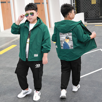 Fat boy coat spring and autumn to increase the middle to the middle school 2021 new fat child wear gas tide