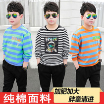 Fat Boys Long Sleeve T - shirt Spring and Autumn New Mode of Big Child Weight and Costume Casual Sports Loose Player 9