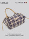 Ceekay Genuine High-End Travel Plaid Shoulder Bag for Women 2026 New Large-Capacity Commuter Tote Bag
