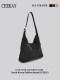 Ceekay Original Black Suede Tote Bag for Women 2026 New Large-Capacity Versatile High-End Underarm Bag