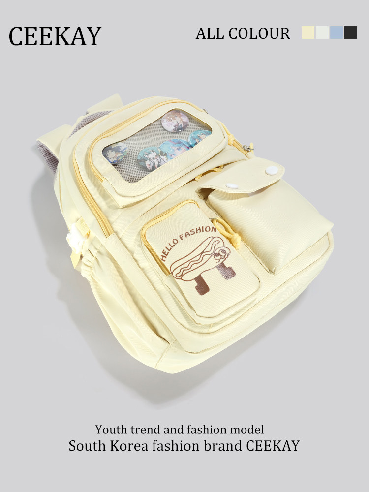 Ceekay Genuine School Bag for Middle and High School Students, Women's 2025 New Lightweight Travel Backpack, Large Capacity Backpack