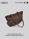 Ceekay Original Design Retro Tote Bag for Women, New Large-Capacity Commuter Shoulder Bag, Versatile and High-End Large Bag