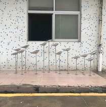 Stainless steel small crane water bird animal ornaments Metal sculpture crafts Garden pool grass sculpture sketch