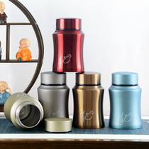 Tea can small portable metal stainless steel travel portable mini tea can iron box home tea gift box