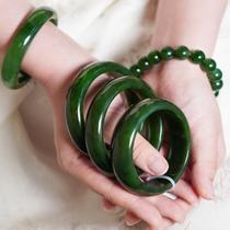 FS Jewelry Laokeng Spinach Green Wide Bracelet