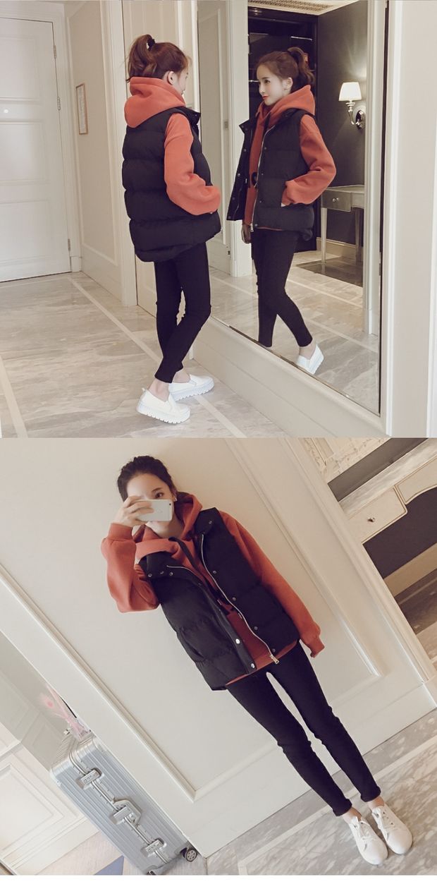 Áo len ngắn mùa thu đông 2018 nữ sinh viên Hàn Quốc mới mỏng áo khoác cotton dày ấm áp áo gió nữ đẹp