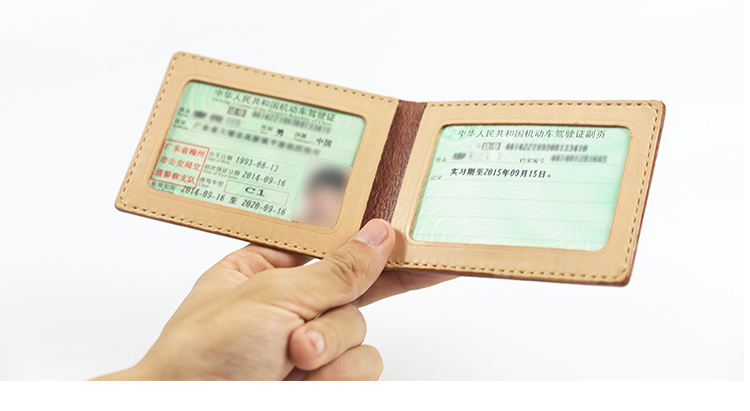 Giấy phép lái xe bằng da nguyên chất Vỏ da mỏng nam tùy chỉnh lớp da cá tính tự làm thiết kế ban đầu rau rám nắng gói thẻ nhỏ - Chủ thẻ ví pedro