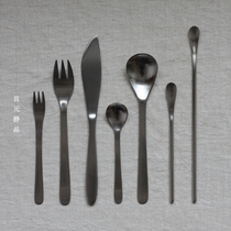 Liangyuan still product Japanese stainless steel brushed Western knife fork spoon mixing spoon fruit dessert fork coffee teaspoon