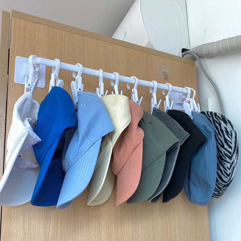 Hanging Hat Rack Wall Free of perforated Contained Racks for Home Easy Finishing Wardrobe Simple Clot and shelving