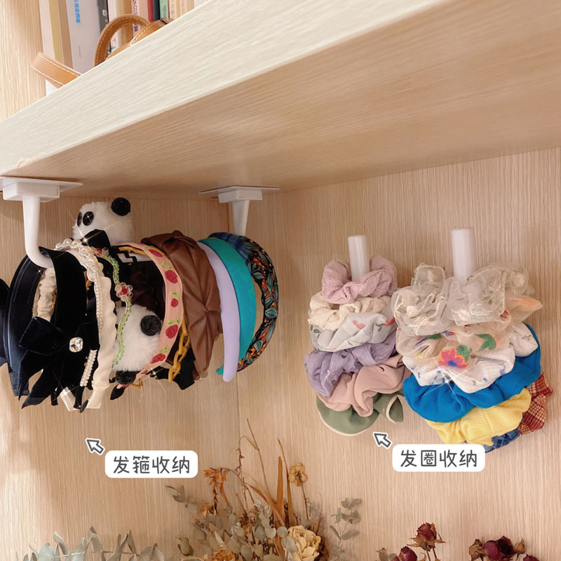 Hair accessories storage box rubber band hanging wall hanging headdress hair ring hair hoop large intestine hair ring wall hook storage artifact