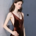Đồ ngủ nữ gợi cảm mùa hè mùa thu băng lụa lớn backless dây đeo váy ngủ nóng người lớn mỏng phần eo váy váy dịch vụ nhà váy mặc ở nhà Đêm đầm