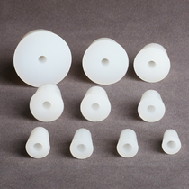 8mm porous silicone small stopper with hole laboratory triangular flask test tube high temperature resistant wine jar plug conical shape