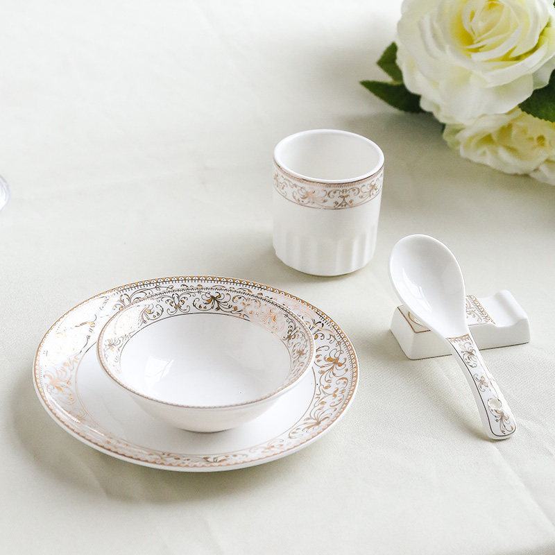 Hotel table set tableware set Four-piece set for hotel club Four-piece set for hotel-specific dining room Four-piece set for hotel-specific dining room Four-piece set for hotel-specific dining room Four-piece set