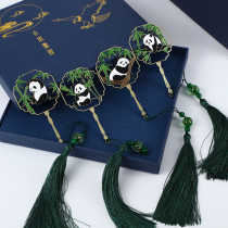 (Panda Bamboo) lettering custom creative metal bookmarks ancient style gifts classical Chinese style gifts to foreigners