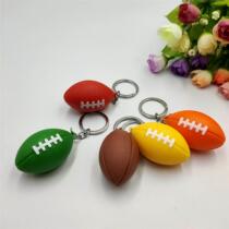 Mini simulated rugby keychain pendant sports pendant small gift for fans cross-border supply