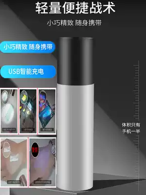 Purple light banknote inspection flashlight strong light rechargeable ultraviolet detection anti-counterfeiting fluorescent agent Small real and fake money Special