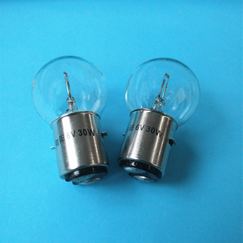 向阳牌 6V30W 卤钨灯泡 BA20D 机床照明灯泡 仪器灯泡 显微镜灯泡