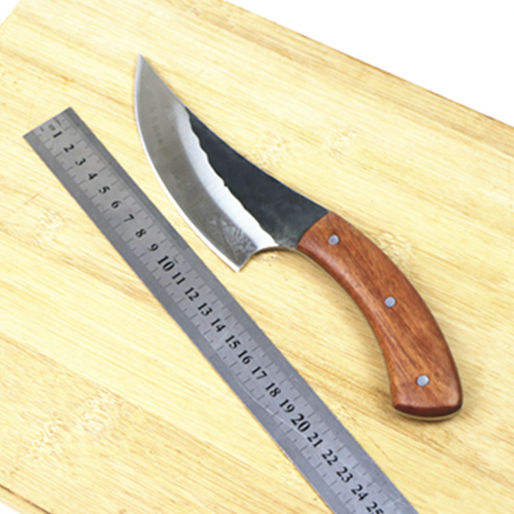 Slaughter special knife cut meat kitchen knife small split knife carbon steel forging Yangjiang knife deboning knife machete with leather case