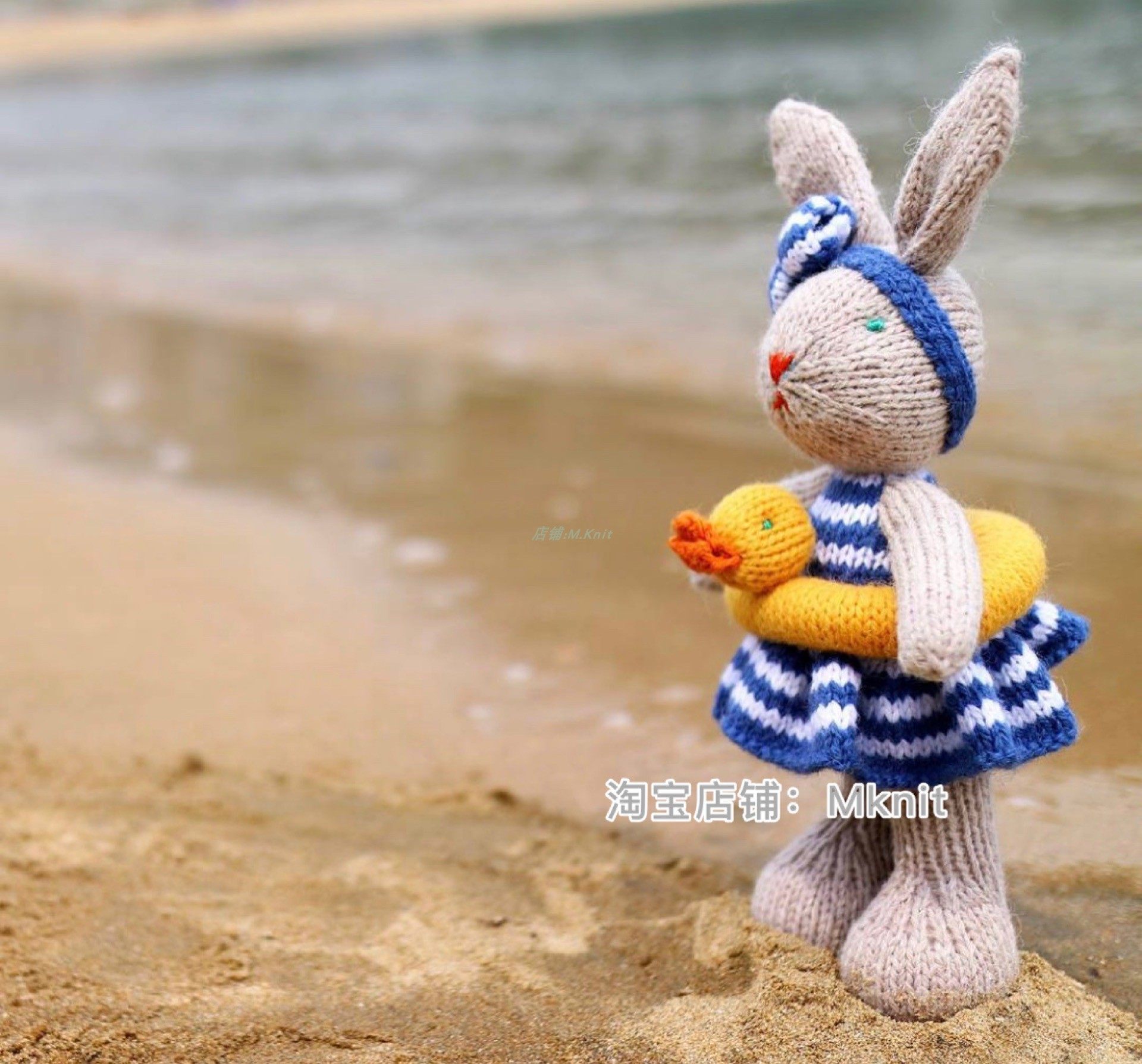 Rabbit Bonnie Rabbit Swimming Circle Mknit Needle Woven Puppet Text Tutorial