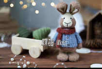 Rabbit Pat body clothes scarf plain text illustrations knitting instructions for Honey Fruit Garden Stick and Needle Doll