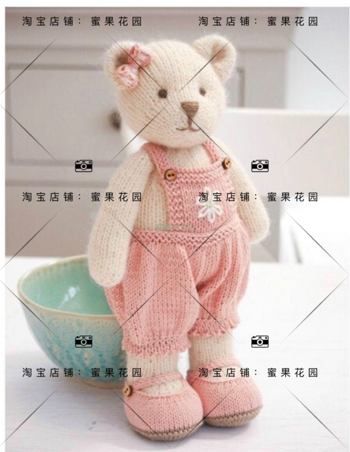 Mknit Bear Strap Strap Needle Woven Pure Text Tutorial Chinese