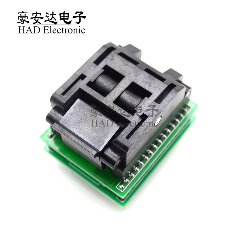 QFP32转DIP32 烧录座 TQFP32 FQFP32 0.8引脚间距 翻盖编程座