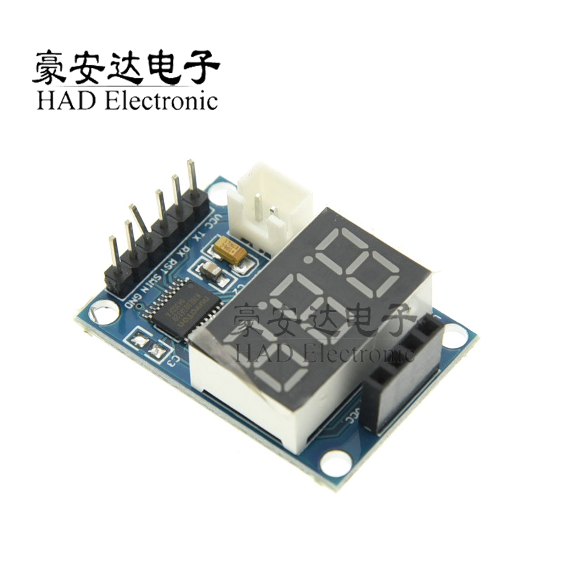 超声波测距模块 HCSR04测试板 串口输出 数码管 显示测距仪