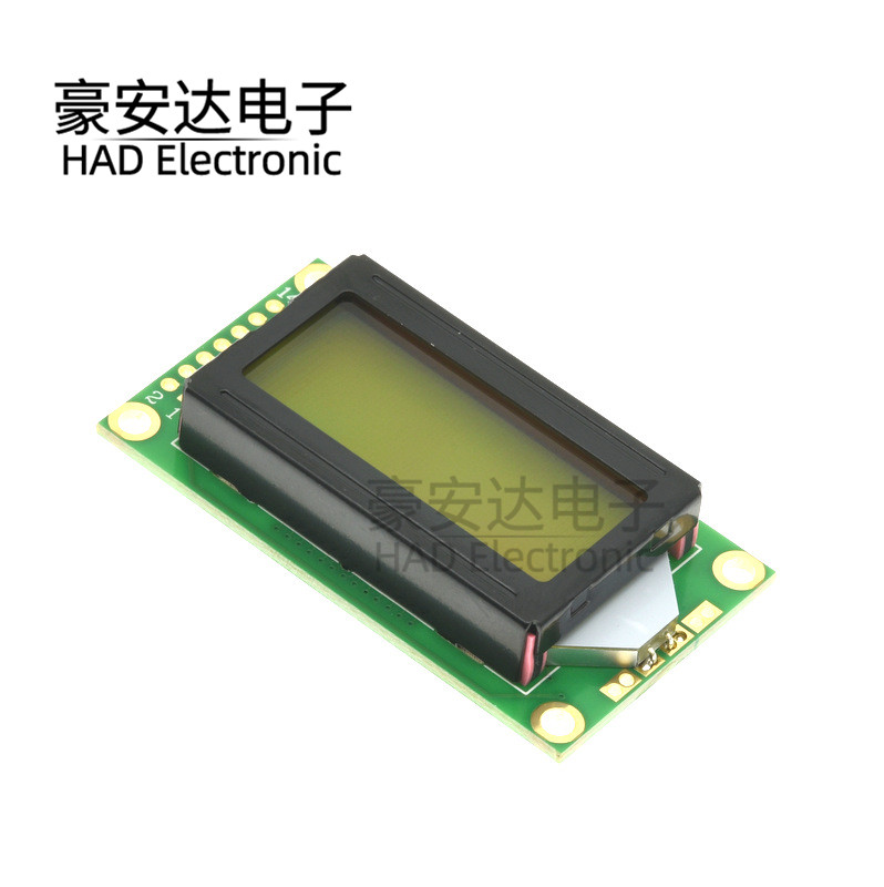 0802A 字符型液晶屏 8*2行 黄绿屏 液晶屏 液晶