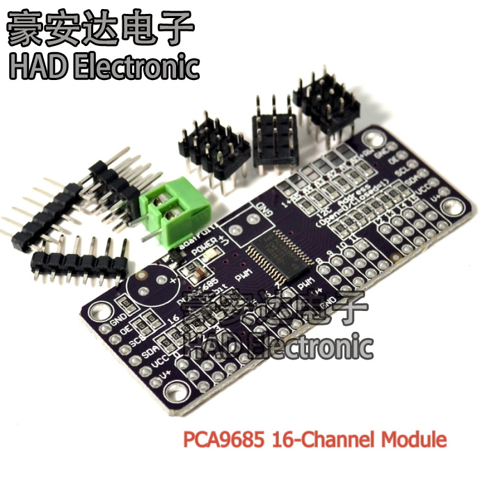 PCA9685 16-channel 12-bit Fm I2C bus PWM controller Servo control module