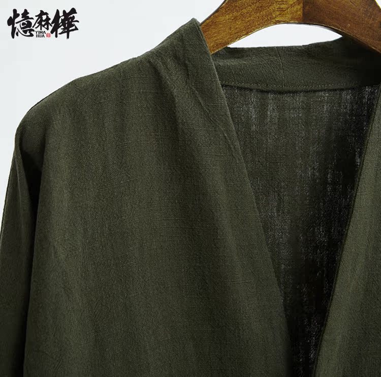 Quần áo cotton và vải lanh nguyên bản Quần áo nam nam Trung Quốc nghệ sĩ trà quần áo giản dị Tang phù hợp với giới trẻ Hanfu tùy chỉnh áo gió dân tộc nam quần nam đẹp