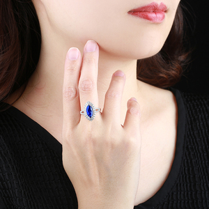 意禄珠宝2.12克拉皇家蓝宝石戒指女18K金镶嵌钻石收藏级彩宝现货