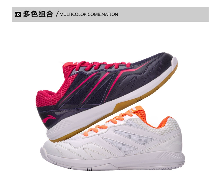 2018 mới Li Ning giày cầu lông nữ AYTN044 Giày đào tạo cầu lông chuyên nghiệp Giày thi đấu chuyên nghiệp - Giày cầu lông