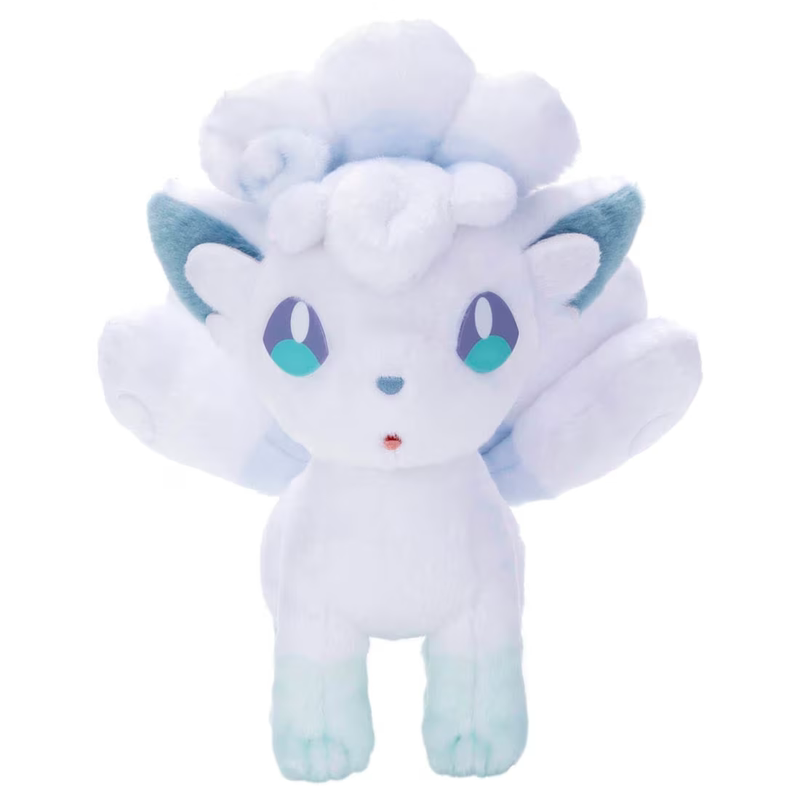 Pokémon Tomy Alola Ice Six-Tailed Plush Toy with Bright Eyes and Fluffy Series Doll