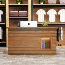 Net red clothing store cashier retro Teahouse counter barber shop solid wood bar shoe shop simple modern front table table
