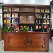 Chinese style hotel cashier bar wine cabinet combination smoke hotel hot pot restaurant counter tea restaurant reception desk front table